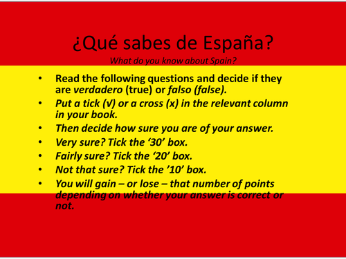 ¿qué Sabes De España Introductory Powerpoint Teaching Resourcesemk 6656