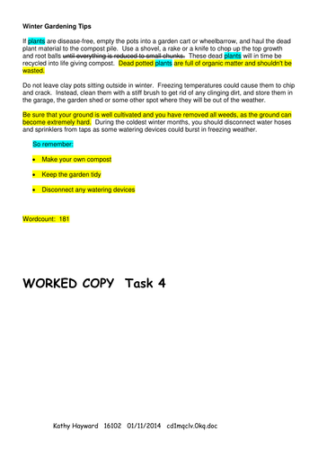 GARDEN  WORD PROCESSING & FILE MANAGEMENT activity