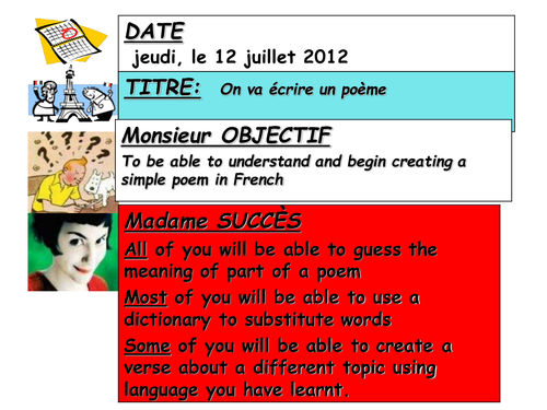 Les poemes | Teaching Resources