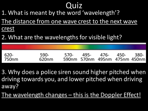 AQA GCSE Physics P1 red shift and the Big Bang