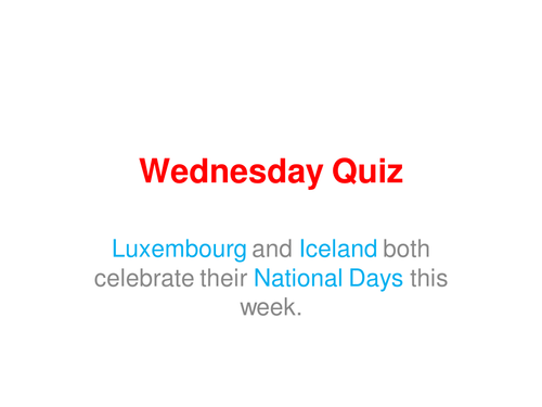 Luxemburg and Iceland Quiz