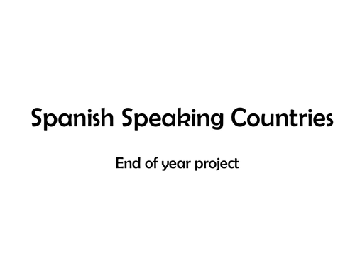 Spanish Speaking Countries