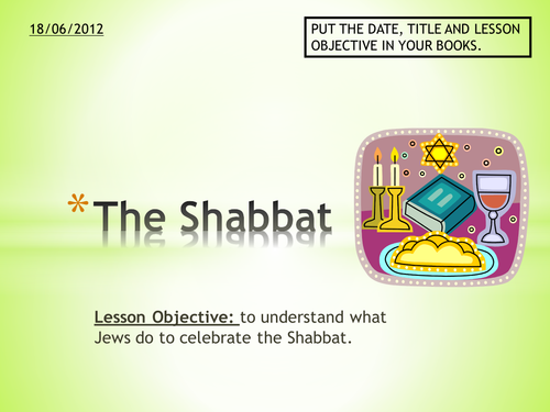 KS3 - Judaism - The Shabbat