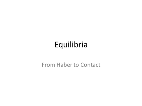 Haber process and contact process