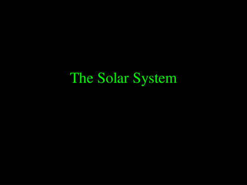 An introduction to the solar system