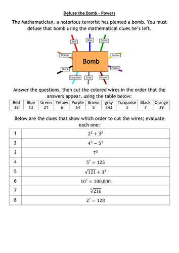 Defuse The Bomb - Powers