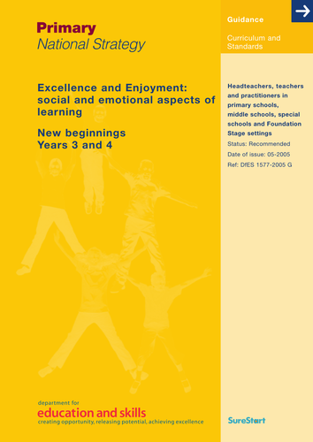 SEAL new beginnings coverage in KS2