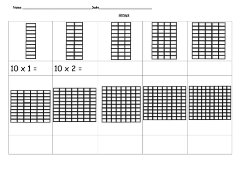 Arrays for 6 and 7 times tables by sfreck - Teaching Resources - TES