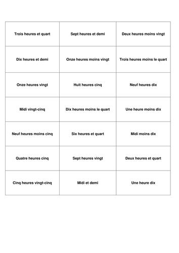 What time is it? Bingo!