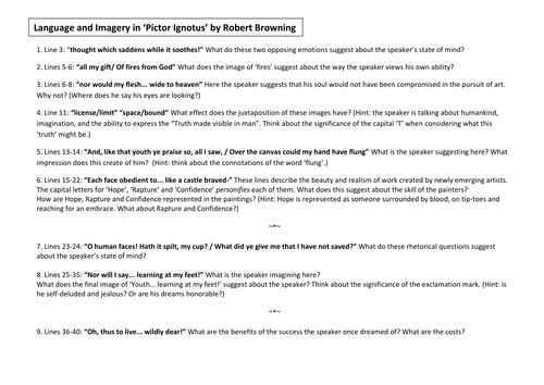 Robert Browning OCR AS (Part 2)
