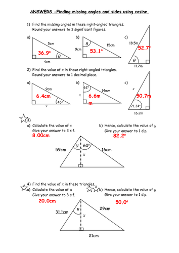 Worksheets Sine Cosine And Tangent Practice Worksheet Answers trigonometry sine cosine tangent by lou1990lou teaching resources tes