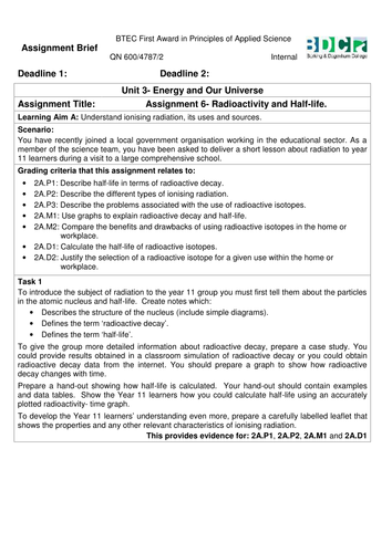 Unit 3 Energy and Our Universe