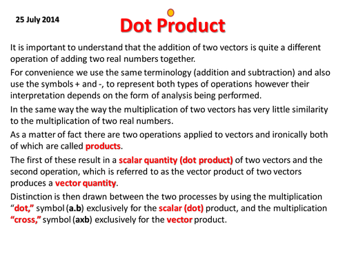 Vector Dot Product