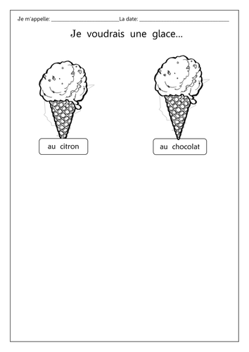 Je voudrais une glace...