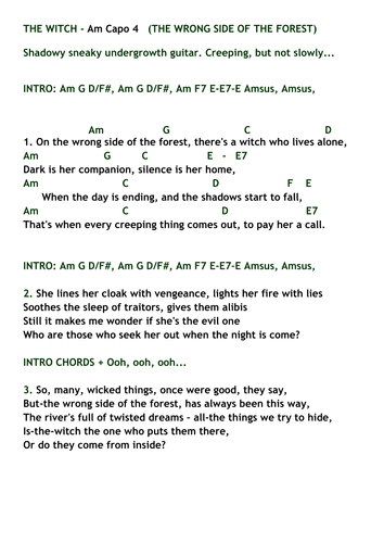 THE WITCH - DESCRIPTIVE SONG