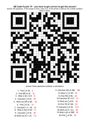 QR Code Puzzle 19 - FDP of a Number