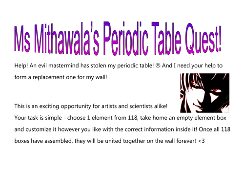 Create your own periodic table