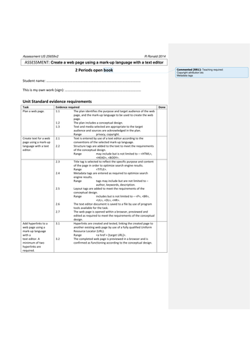 Assessment for NZQA US 25659