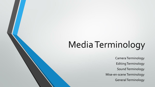 Media Studies Terminology