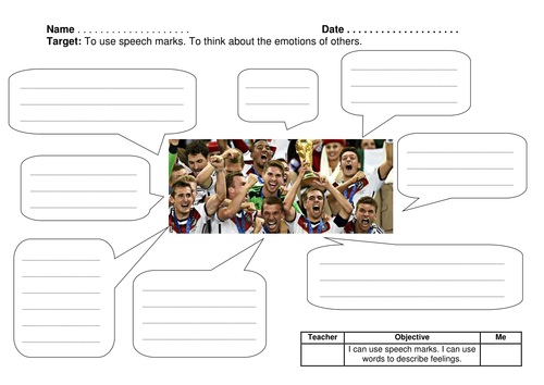 World Cup Speech Marks