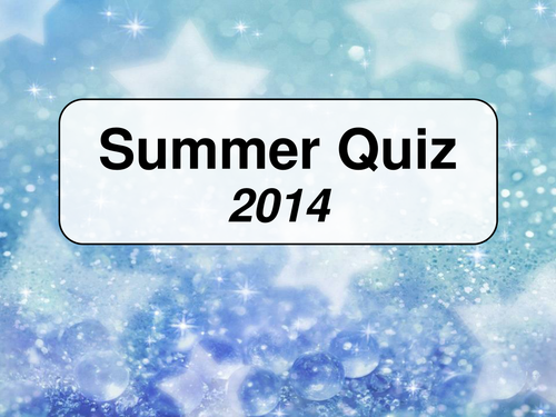 End of Year Quiz 2014