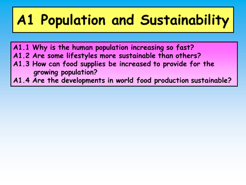 Increasing Food Supply