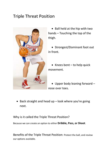 Basketball Triple Threat Position - Assessment