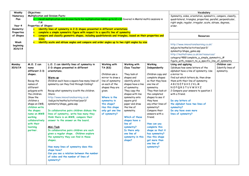 Year 4 Properties of Shape