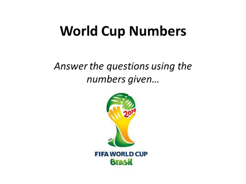 FIFA World Cup 2014 Math