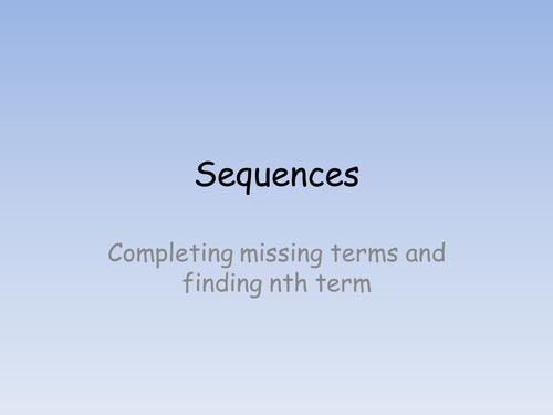 Sequences nth term questions