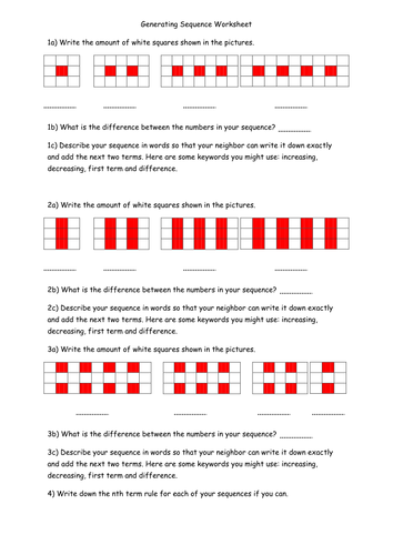 Generating Sequences - Includes diagrams