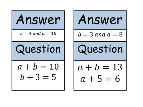 Equations - Finding a pair of answers loops