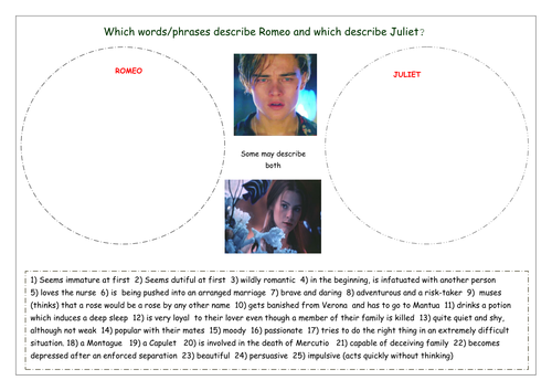 Romeo and Juliet starter
