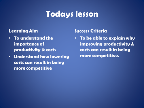 Productivity & Operations