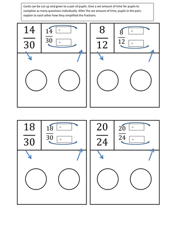 Using Common Factors to Simplify Fractions