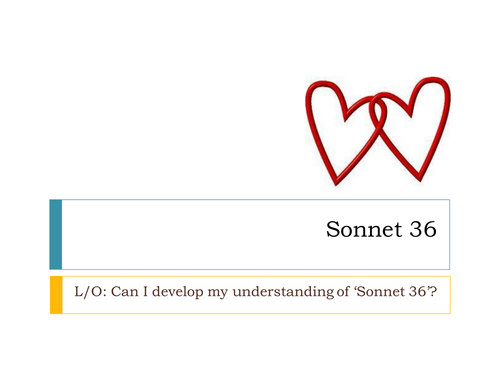 Sonnet 36 Lesson | Teaching Resources