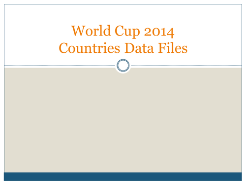 World Cup 2014 Country data files