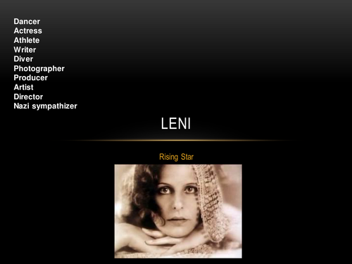 Leni Riefenstahl: Rising Star