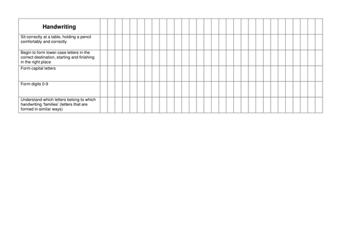 Year 1 Class Tracker for new 2014 Curriculum