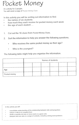 pocket money | Teaching Resources