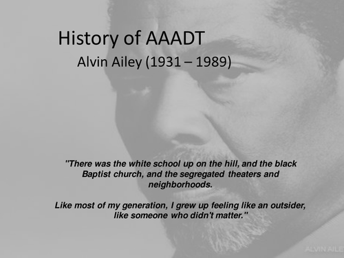 Alvin Ailey - Background and influences (AAADT)