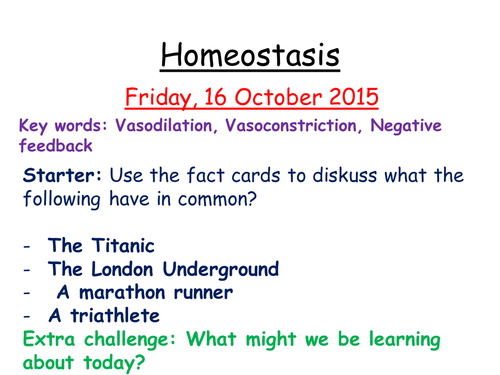 Homeostasis carousel activity