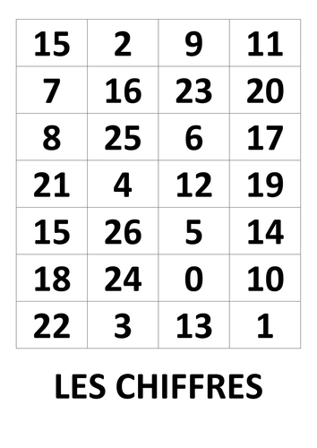 French numbers