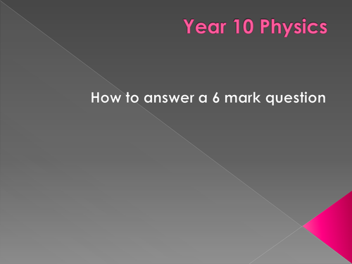 How to answer a 6 mark question - ultra sound