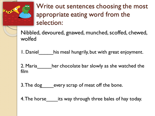 Year 7: Descriptive Writing SoW - Lesson 5