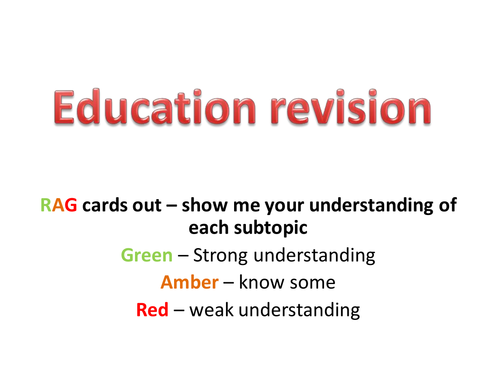 Education revision