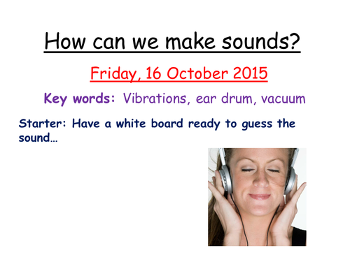 Introduction to sound