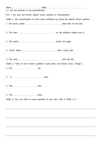 Using personification