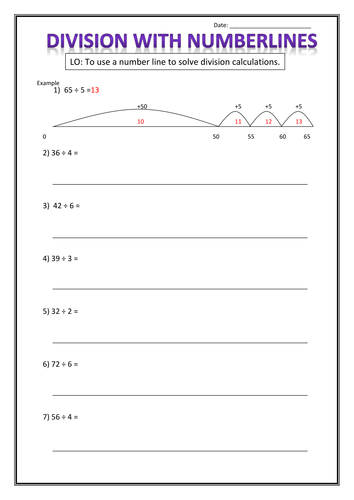 Division using numberlines by r4chsm1th - Teaching Resources - Tes