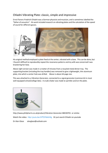 Chladni Vibrating Plate